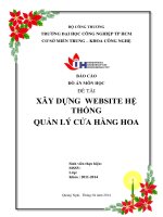 Báo cáo đồ án môn học xây dựng wedsite hệ thống quản lý cửa hàng hoa 