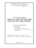 SKKN CHỌN cấu TRÚC dữ LIỆU CHO bài TOÁN QUY HOẠCH ĐỘNG 