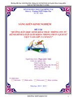 SKKN hướng dẫn học sinh khai thác thông tin từ kênh hình sách giáo khoa trong phần lịch sử việt nam  lớp 11 ban cơ bản 