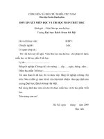 Đơn xét miễn học và thi học phần Triết học HUST