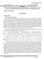 SKKN một số KINH NGHIỆM PHÁT HUY TÍNH TÍCH cực, CHỦ ĐỘNG và SÁNG tạo của học SINH TRONG một GIỜ GIẢNG văn ở TRƯỜNG THCS 