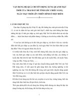 SKKN vận DỤNG hệ QUẢ CHUYỂN ĐỘNG XUNG QUANH mặt TRỜI của TRÁI đất để TÍNH góc CHIẾU SÁNG, NGÀY mặt TRỜI lên THIÊN ĐỈNH ở một điểm 