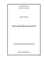 Khoá luận tốt nghiệp ngành công nghệ thông tin KANTS hệ kiến nhân tạo cho phân lớp 