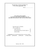 skkn tạo hứng thú trong giờ học ngữ văn cho học sinh trường THPT nguyễn đình chiểu”  