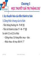 Chương 5HỌC THUYẾT GIÁ TRỊ THẶNG DƯ