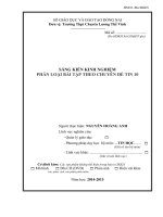 SKKN PHÂN LOẠI bài tập THEO CHUYÊN đề TIN 10 