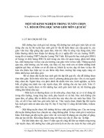 SKKN một số KINH NGHIỆM TRONG TUYỂN CHỌN và  bồi DƯỠNG học SINH GIỎI môn LỊCH sử 