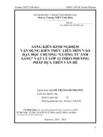 SKKN vận dụng kiến thức liên môn vào dạy học chương “lượng tử ánh sáng”, vật lý 12 theo phương pháp dựa trên vấn đề 