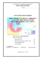 sáng kiến kinh nghiệm thực hành ứng dụng cabri 3d v2 vào giải một số bài toán hình học không gian lớp 11   copy 