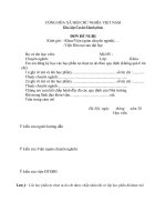 Đơn xin đăng ký học các học phần tự chọn HUST