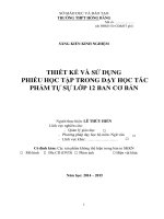 skkn thiết kế và sử dụng PHT để dạy học tác phẩm tự sự lớp 12 