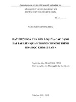 SKKN dãy điện hóa của KIM LOẠI và các DẠNG bài tập LIÊN QUAN TRONG CHƯƠNG TRÌNH hóa học KHỐI 12 BAN a 