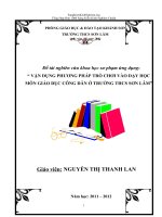 SKKN vận DỤNG PHƯƠNG PHÁP TRÒ CHƠI VÀO DẠY HỌC môn GIÁO DỤC CÔNG dân ở TRƯỜNG THCS sơn lâm 