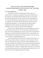 BÁO cáo tóm tắt SÁNG KIẾN KINH NGHIỆM vài KINH NGHIỆM TRONG CÔNG tác QUẢN lý THU –CHI TRONG TRƯỜNG THPT 