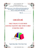 SKKN THỰC TRẠNG và GIẢI PHÁP GIÁO dục đạo đức học SINH cá BIỆT ở TRƯỜNG THPT 