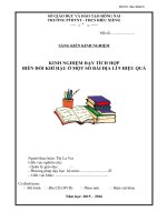 skkn KINH NGHIỆM dạy TÍCH hợp BIẾN đổi KHÍ hậu ở một số bài địa lí 9 HIỆU QUẢ