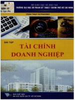 Bài tập tài chính doanh nghiệp  dùng cho sinh viên ngành kinh tế  trần thụy ái phương 