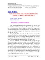 SKKN vận dụng tính chất đường phân giác trong tam giác để giải toán 