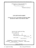 skkn sử dụng phương pháp véctơ và tọa độ để giải một số bài toán về phương trình, hệ phương trình và bất phương trình 