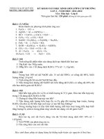 Đề thi học sinh giỏi và đáp án tham khảo hóa học lớp 9 (7) 