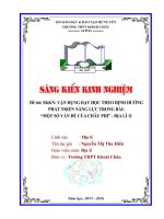 SKKN vận dụng dạy học theo định hướng phát triển năng lực trong bài “một số vấn đề của châu phi” – địa lí 11 