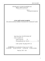 SKKN ỨNG DỤNG GOOGLE FORMS vào KHẢO sát, THĂM dò ý KIẾN 