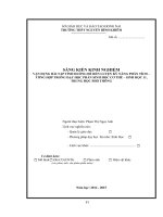 SKKN vận dụng bài tập tình huống để rèn luyện kỹ năng phân tích   tổng hợp trong dạy học phần sinh học cơ thể   sinh học 11, trung học phổ thông 