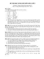 Đề thi học sinh giỏi và đáp án tham khảo hóa học lớp 9 (36) 