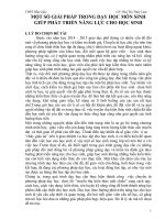 SKKN một số GIẢI PHÁP TRONG dạy học môn SINH GIÚP PHÁT TRIỂN NĂNG lực CHO học SINH 