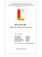 Bài tập lớn môn học tương tác người máy 