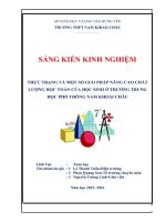 SKKN thực trạng và một số giải pháp nâng cao chất lượng học toán của học sinh ở trường THPT nam khoái châu 