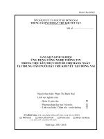 skkn ỨNG DỤNG CÔNG NGHỆ THÔNG TIN TRONG VIỆC lên THỰC đơn đi CHỢ HÀNG NGÀY tại TRUNG tâm NUÔI dạy TRẺ KHUYẾT tật ĐỒNG NAI 