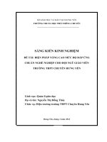 SKKN biện pháp nâng cao mức độ đáp ứng chuẩn nghề nghiệp cho đội ngũ giáo viên trường THPT chuyên hưng yên 