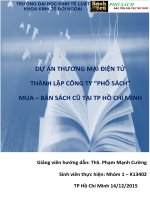 Thương mại điện tử  Dự án kinh doanh sách cũ online