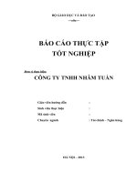 Luận văn tốt nghiệp phân tích tình hình sản xuất kinh doanh của công ty TNHH nhâm tuấn