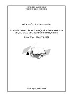 skkn làm tốt công tác đoàn đội để nâng cao chất lượng giáo dục đạo đức cho học sinh