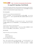 Từ vựng luyện thi nói IELTS theo chủ đề: Health