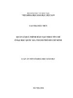 Quản lí quá trình đào tạo theo tín chỉ ở Đại học Quốc gia Thành phố Hồ Chí Minh