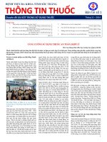 Thông tin thuốc số 02 Sóc trăng