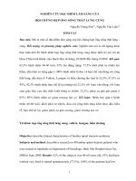 NGHIÊN CỨU ĐẶC ĐIỂM LÂM SÀNG CỦA HỘI CHỨNG HẸP ỐNG SỐNG THẮT LƯNG CÙNG