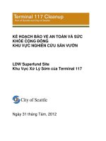 KẾ HOẠCH BẢO VỆ AN TOÀN VÀ SỨC KHỎE CỘNG ĐỒNG KHU VỰC NGHIÊN CỨU SÂN VƯỜN
