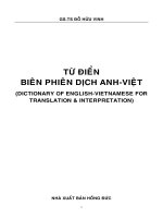 TỪ điển BIÊN PHIÊN DỊCH ANH VIỆT