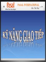 KỸ NĂNG GIAO TIẾP - THUỶ