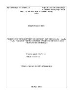 Nghiên cứu tổng hợp một số oxit hỗn hợp chứa fe (fe   mn,fe   nd, fe   ti) kích thước nanomet ứng dụng để xử lý asen trong nước sinh hoạt 