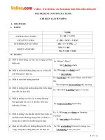 Lý thuyết và Bài tập Thì Hiện tại tiếp diễn Tiếng Anh lớp 6