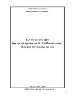 skkn dạy học tích hợp theo chủ đề  ô nhiễm môi trường nhằm phát triển năng lực học sinh