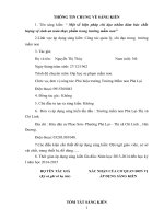 skkn một số biện pháp chỉ đạo nhằm đảm bảo vệ sinh an toàn thực phẩm trong trường mầm non 