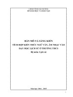 skkn tích hợp kiến thức ngữ văn, âm nhạc vào dạy học lịch sử ở trường THCS