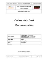 ePROJECT Online Help Desk FPT APTECT