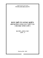 skkn bồi dưỡng năng lực viết văn cho học sinh lớp 4